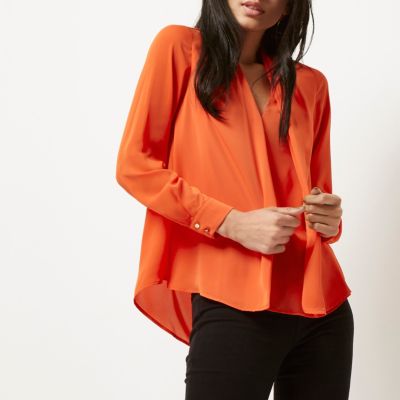 Orange 2 in 1 blouse